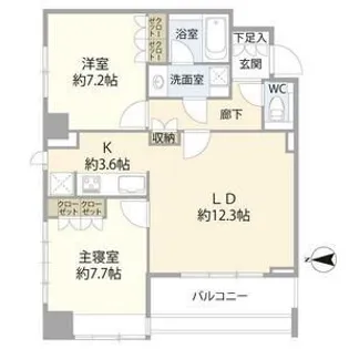 アクシア八王子【18階】の間取り