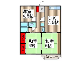 ハンリ-ラ入間【2階】の間取り