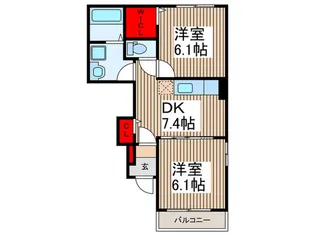 パークサイドU【1階】の間取り
