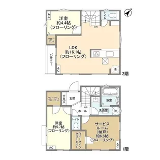 神奈川県横浜市港南区東永谷2【一戸建】の間取り