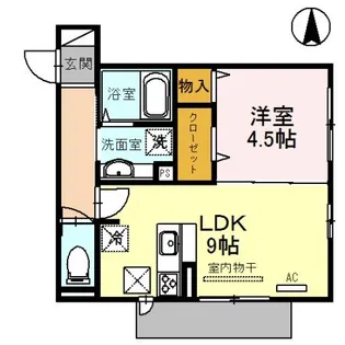 アミティコート茨木【1階】の間取り