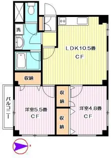 プレジオ落合【4階】の間取り