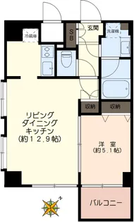 ダイナシティ文京根津【6階】の間取り