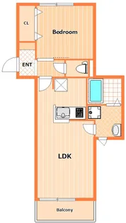 ASHIPI西谷【3階】の間取り