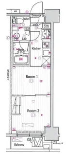 ガーラ・ステーション川崎平間【4階】の間取り