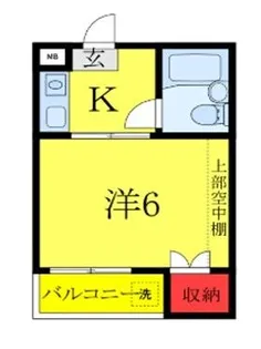 フラット上板橋【1階】の間取り