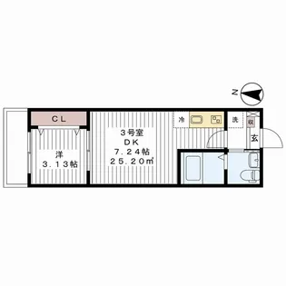 千葉県八千代市勝田台7【アパート】の間取り