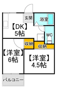 コーポつしま【1階】の間取り