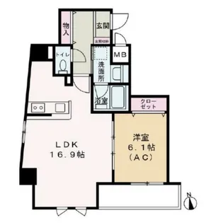 Como Palacio 日暮里【9階】の間取り