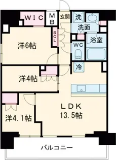 ザ・パークハビオ目白タワー【19階】の間取り