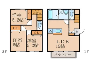ブルーマリヌF棟の間取り