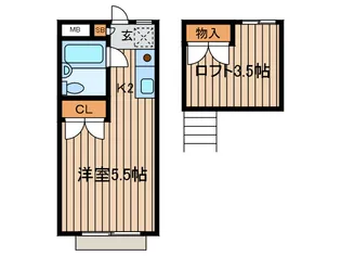 コ-ポホワイトA【1階】の間取り