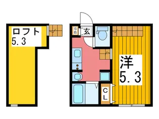 RIZEST北越谷【1階】の間取り