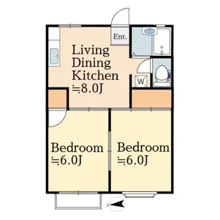 メゾンアンネタージュII【1階】の間取り