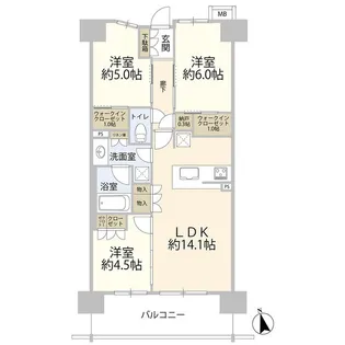 クレアホームズ町田(0005593)【9階】の間取り