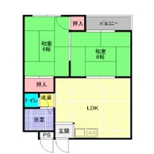 成田グリーンハイツ【2階】の間取り