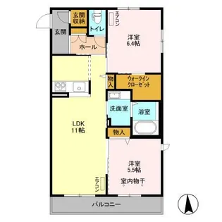 ラッフルズ【2階】の間取り