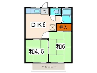 すみれハイツ【2階】の間取り