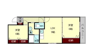 プラムキャッスルS-1【6階】の間取り