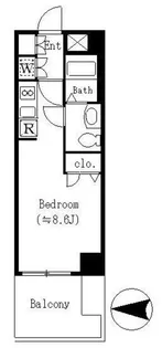 クロスレジデンス清澄白河【6階】の間取り