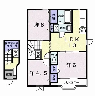 ラヴニールI【2階】の間取り