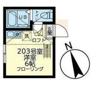 ユナイト山手イリアマリニン【2階】の間取り
