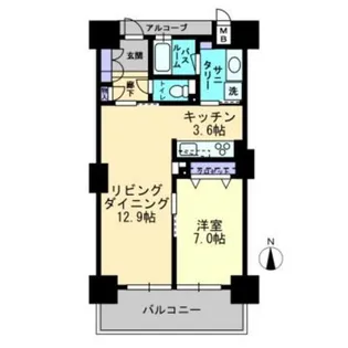 アルファステイツ平和町【2階】の間取り