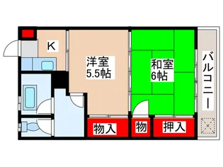 富士ハイム【1階】の間取り