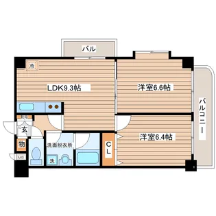 しゃとれ東勝山【1階】の間取り