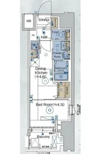 ガリシアレジデンス品川パークサイド【5階】の間取り