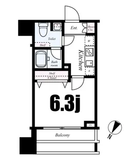 リクレイシア西横浜【3階】の間取り