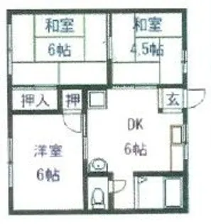 グランドビラやまもとB【1階】の間取り