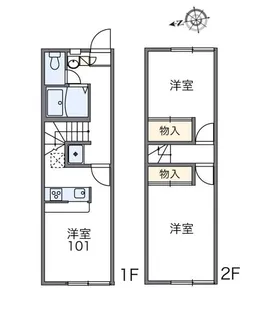 レオパレス峯下B【1階】の間取り