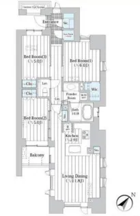 ザ・グランクラッセ日本橋イースト【4階】の間取り