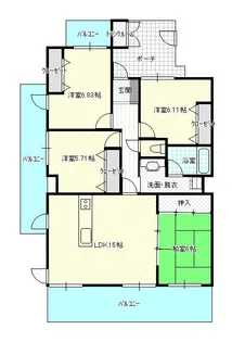 リーベックス57【5階】の間取り