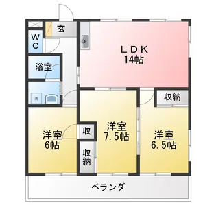 榊原ハイツ【1階】の間取り