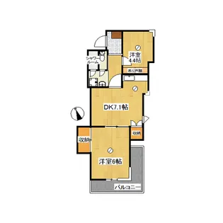 マリンハイツ【3階】の間取り