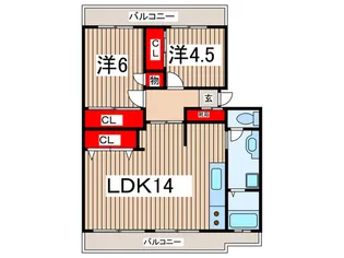 パレ・コンセール【2階】の間取り