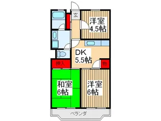 第2橘ハイツの間取り