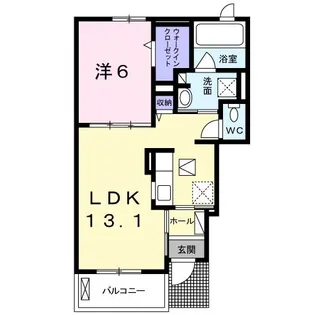 オベリスI【1階】の間取り