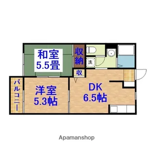 リバーサイドハイツE【2階】の間取り