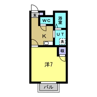 マウンテンシーハイム【1階】の間取り