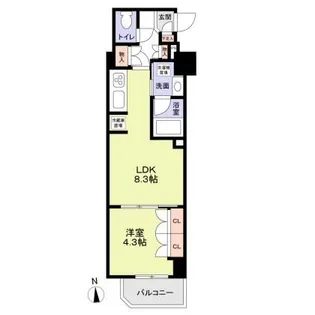 ジオエント中野【10階】の間取り