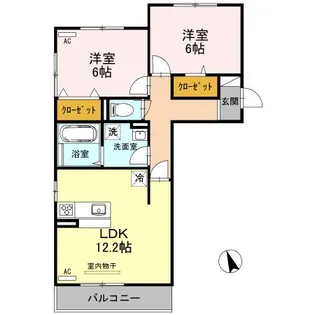 ポートサイドヴィラII【3階】の間取り