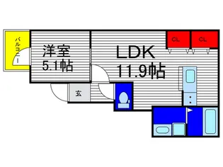 Calm Park Residence【3階】の間取り