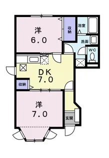 アンソレイエさくら B【1階】の間取り