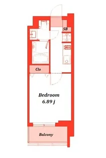 アンソレイユ横浜【4階】の間取り