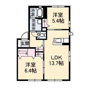 PLACIDO D棟【1階】の間取り