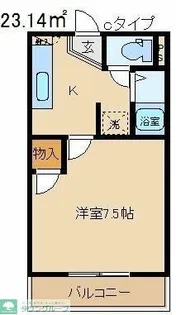 パシフィックハイツ B棟【1階】の間取り