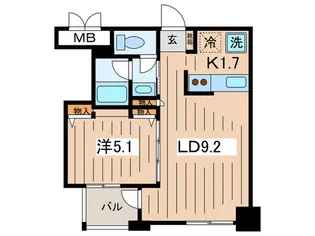 レジディア横濱馬車道【7階】の間取り